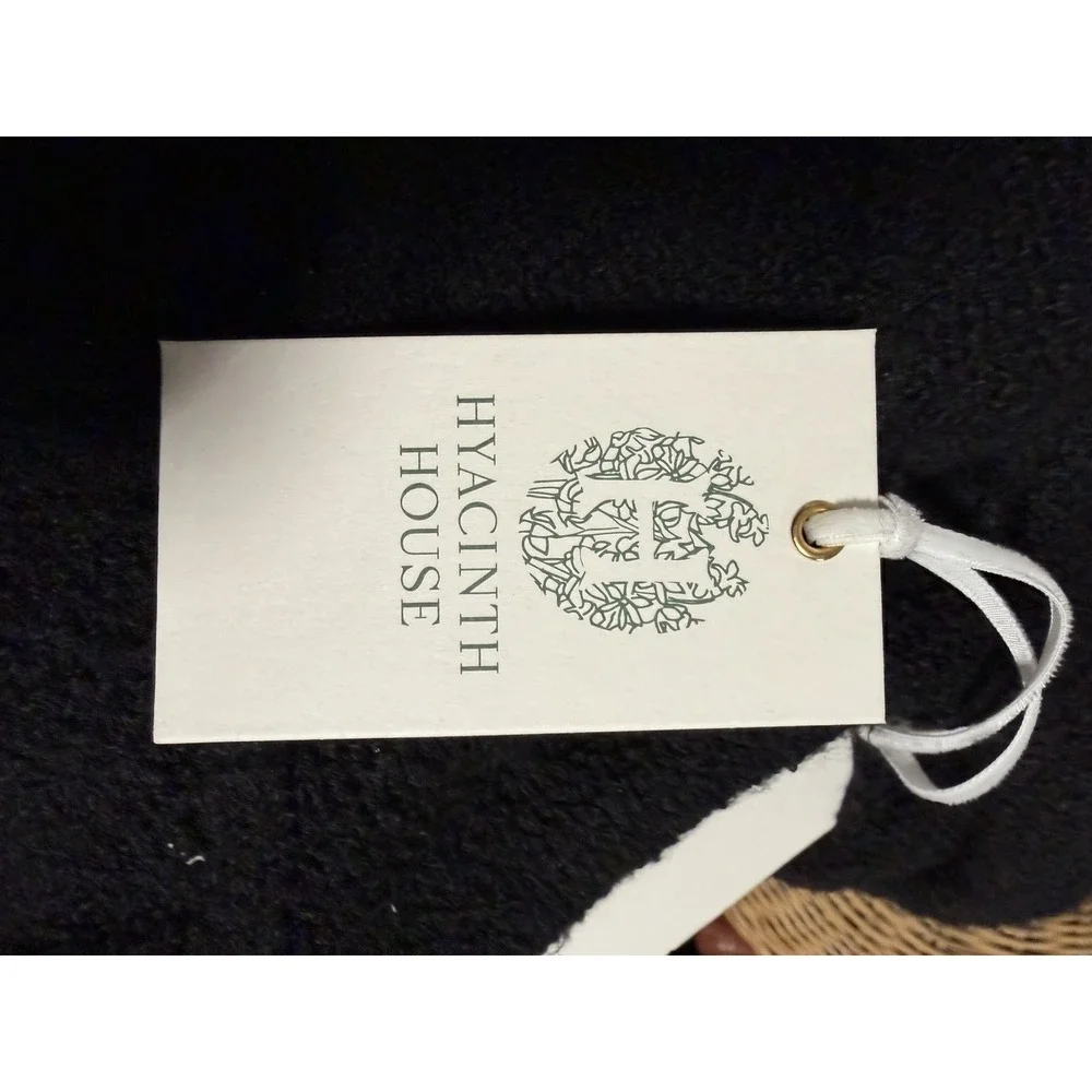 Tuckernuck Hyacinth‎ House, Black Pearl Trim Piper Cardigan, Size Medium
